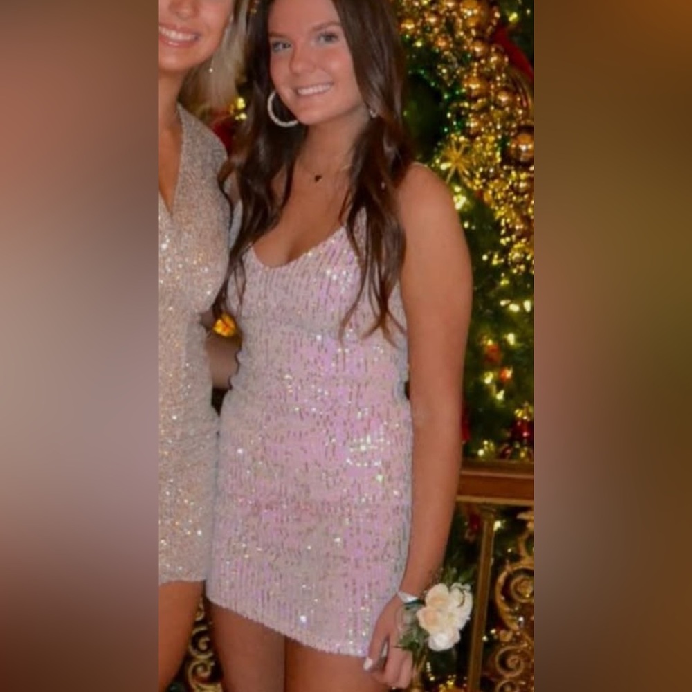 super cute lucy in the sky dress light pink